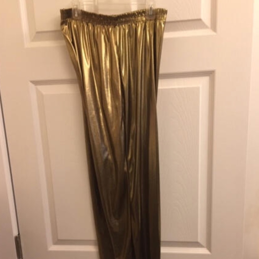 2 Step Fashion Evening Gold Pants (DISCOUNTED)